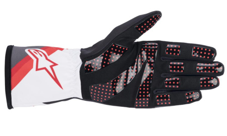 Alpinestars TECH-1 K RACE S v2 GRAPH перчатки для картинга, черный/белый/антрацит/красный, р-р L