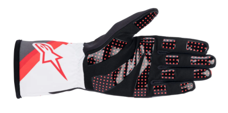 Alpinestars TECH-1 K RACE v2 GRAPH перчатки для картинга, черный/белый/красный, р-р XXL