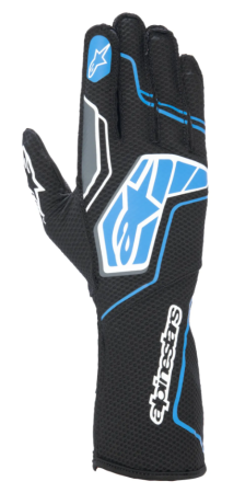 Alpinestars TECH-1 KX V4 перчатки для картинга, черный/голубой, р-р XL