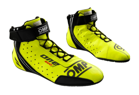 OMP ONE EVO X ботинки для автоспорта, желтый неоновый, р-р 42(EUR)/9(US)/8(UK)