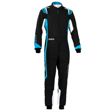 Sparco THUNDER комбинезон для картинга, черный/голубой, р-р 120 см.