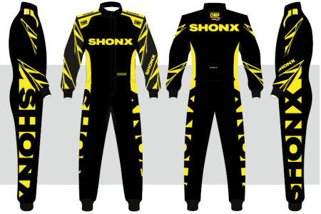 OMP KS ART (SHONX) комбинезон для картинга, черный/желтый/белый, р-р 46